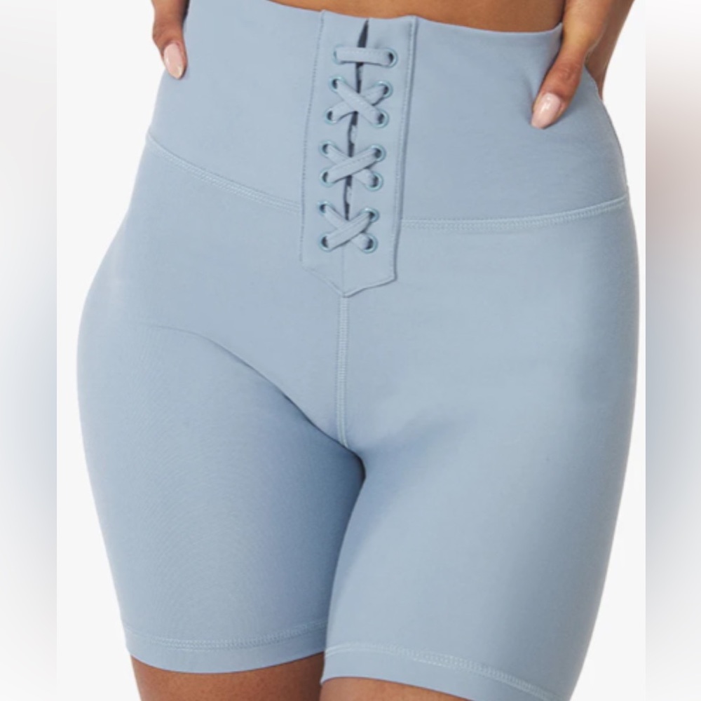 Blue biker shorts